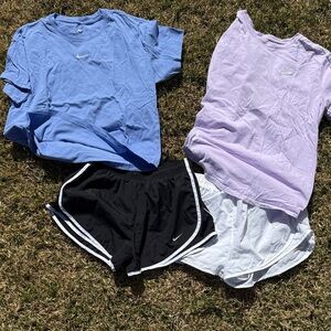 Kids Nike bundle of 2 shirts (L) & 2 shorts (M)